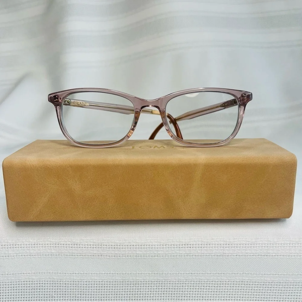 TOMS Eyewear Glasses Frames‎ with Case EUC Pink Blush 50-19-147